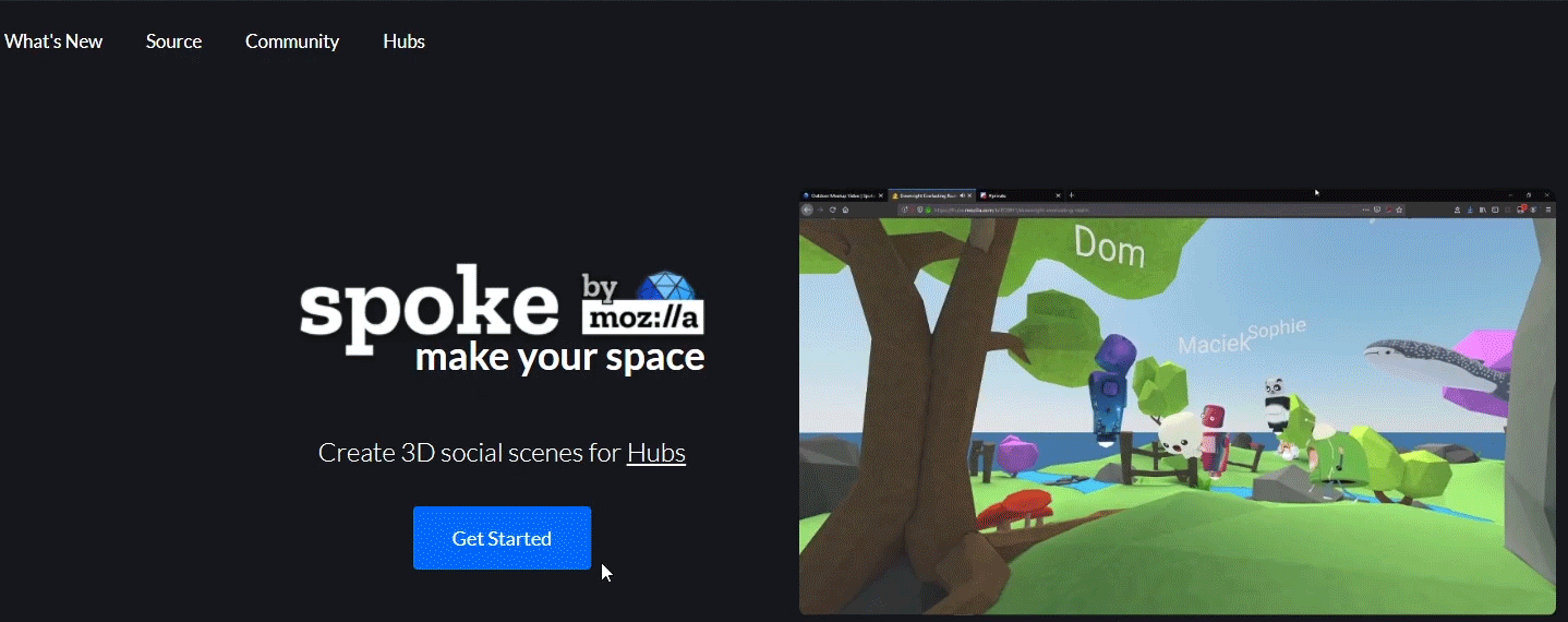 Spoke landing page and asset import workflow